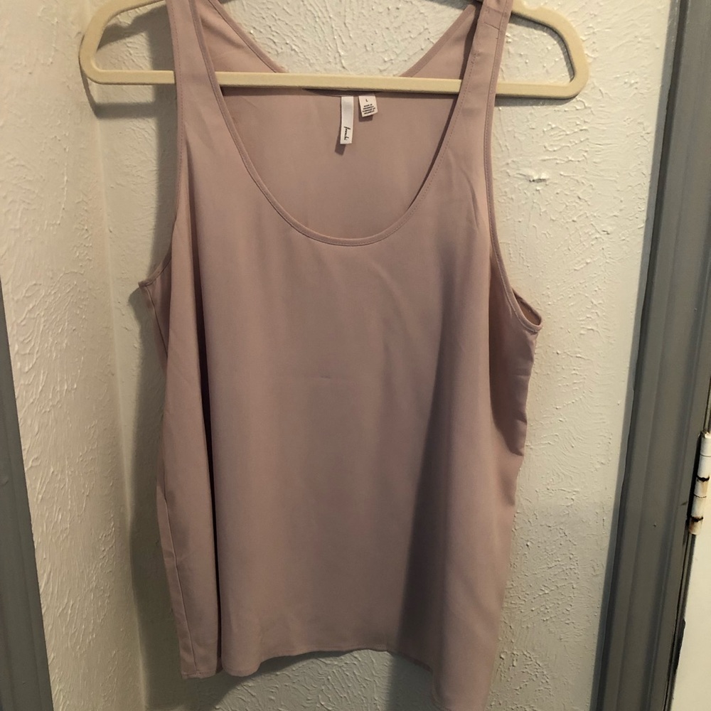 Frenchi nude flowy tank top